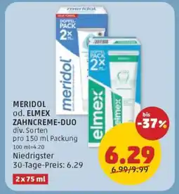 PENNY MERIDOL od. ELMEX ZAHNCREME-DUO Angebot