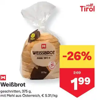 MPreis Weißbrot Angebot