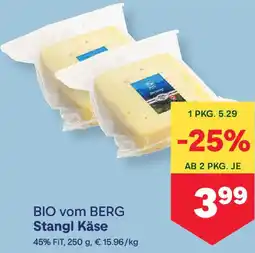 MPreis BIO vom BERG Stangl Käse Angebot