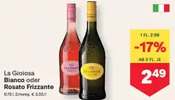 MPreis La Gioiosa Bianco oder Rosato Frizzante Angebot