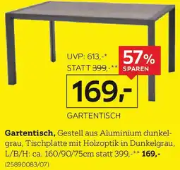 XXXLutz Gartentisch, Gestell aus Aluminium dunkel- grau Angebot