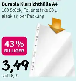Der Grissemann Durable Klarsichthülle A4 Angebot