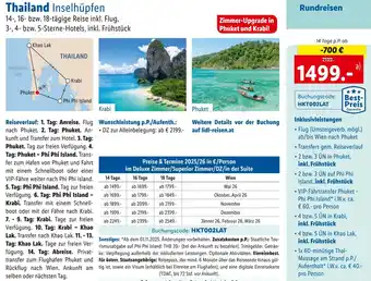 Lidl Reisen Thailand Inselhüpfen Angebot