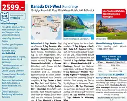Lidl Reisen Kanada Ost-West Rundreise Angebot