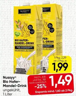 Spar Nussyy Bio Hafer- Mandel-Drink Angebot