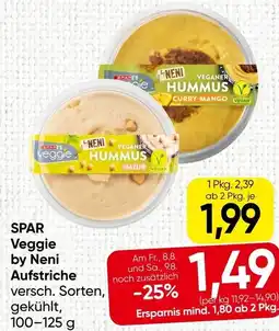 Spar SPAR Veggie by Neni Aufstriche Angebot