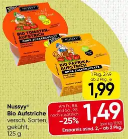 Spar Nussyy Bio Aufstriche Angebot