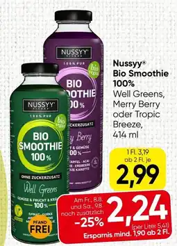 Spar Nussyy Bio Smoothie 100% Angebot