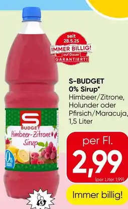 Spar S-BUDGET 0% Sirup Angebot