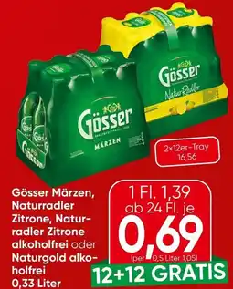 Spar Gösser Märzen Naturradler Zitrone Natur- radler Zitrone alkoholfrei oder Angebot