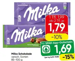 Spar Milka Schokolade Angebot