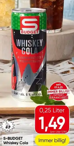 Spar S-BUDGET Whiskey Cola Angebot