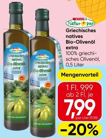 Spar Griechisches natives Bio-Olivenöl extra Angebot