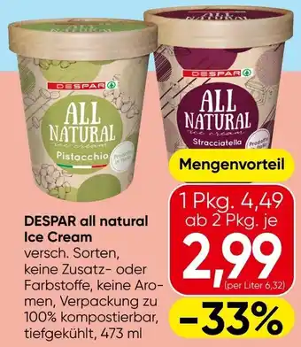Spar DESPAR all natural Ice Cream Angebot