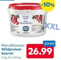 T&G Menz&Gasser Wildpreisel- beeren Angebot