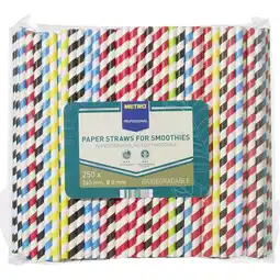 Metro Papier Trinkhalme für Smoothies 24 cm, Preisangabe ohne MwSt. (Preis inkl. MwSt. 8,39 €), METRO Angebot