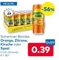 T&G Schartner Bombe Orange, Zitrone, Kirsche oder Spezi Angebot