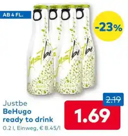T&G Justbe BeHugo ready to drink Angebot
