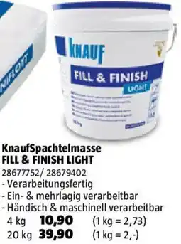 Bauhaus KnaufSpachtelmasse FILL & FINISH LIGHT Angebot