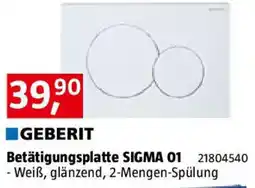 Bauhaus GEBERIT Betätigungsplatte SIGMA 01 Angebot
