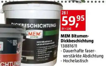 Bauhaus MEM Bitumen-Dickbeschichtung Angebot