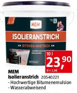 Bauhaus MEM Isolieranstrich Angebot