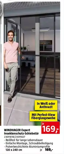 Bauhaus WINDHAGER Expert Insektenschutz-Schiebetür Angebot