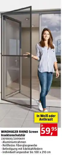 Bauhaus WINDHAGER RHINO Screen Insektenschutztür Angebot