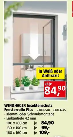 Bauhaus Windhager Insektenschutz-Fensterrollo Plus Angebot