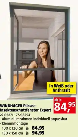 Bauhaus WINDHAGER Plissee- Insektenschutzfenster Expert Angebot