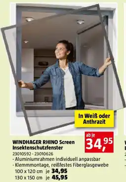 Bauhaus WINDHAGER RHINO Screen Insektenschutzfenster Angebot