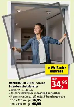 Bauhaus WINDHAGER RHINO Screen Insektenschutzfenster Angebot
