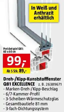 Bauhaus Dreh-/Kipp-Kunststofffenster Q81 EXCELLENCE Angebot