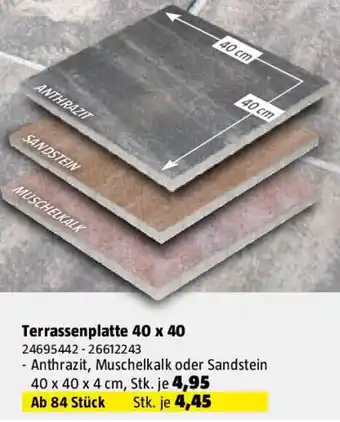 Bauhaus Terrassenplatte Angebot