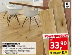 Bauhaus Fertigparkett EICHE NATUR GEÖLT Angebot