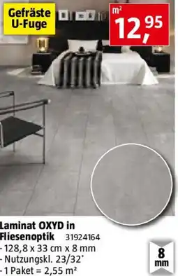 Bauhaus Laminat OXYD in Fliesenoptik Angebot