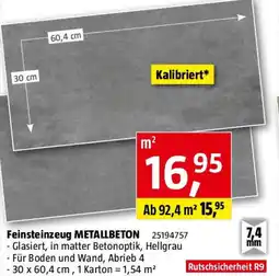 Bauhaus Feinsteinzeug METALLBETON Angebot