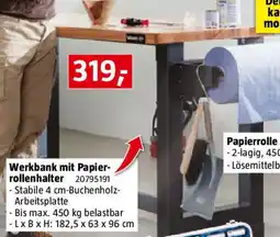 Bauhaus Werkbank mit Papier- rollenhalter Angebot