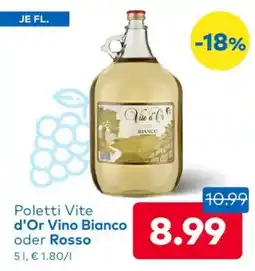 T&G Poletti Vite d'Or Vino Bianco oder Rosso Angebot