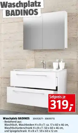 Bauhaus VCM Badinos Badmöbel-Set SPS Angebot