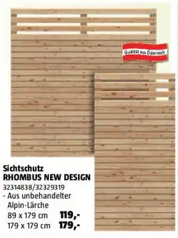 Bauhaus Sichtschutz RHOMBUS NEW DESIGN Angebot