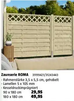 Bauhaus Zaunserie ROMA Angebot