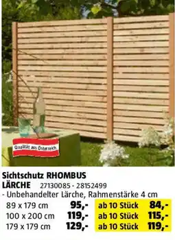 Bauhaus Sichtschutz RHOMBUS Angebot