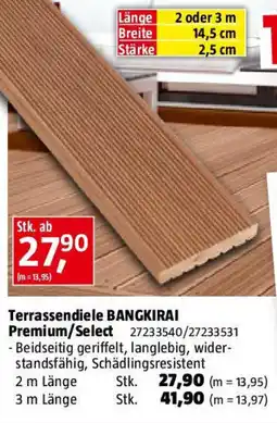 Bauhaus Terrassendiele BANGKIRAI Premium/Select Angebot