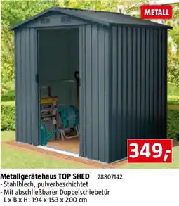 Bauhaus Metallgerätehaus TOP SHED Angebot
