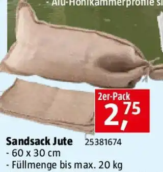 Bauhaus Sandsack Jute Angebot
