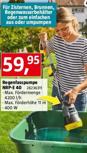 Bauhaus Regenfasspumpe NRP-E 40 Angebot