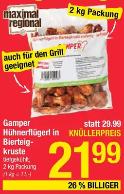 Maximarkt Gamper Hühnerflügerl in Bierteigkruste Angebot