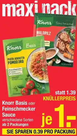 Maximarkt Knorr Basis oder Feinschmecker Sauce Angebot