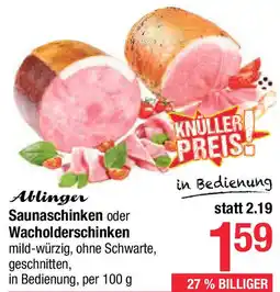 Maximarkt Saunaschinken oder Wacholderschinken Angebot